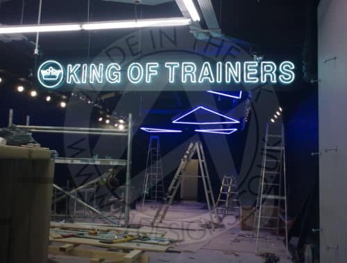 Retail Sign Shop Sign JD Sport King Of Trainers Neon