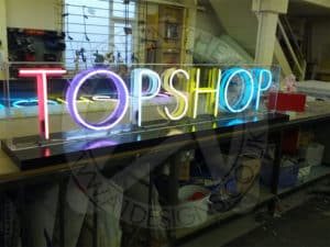 Topshop Neon Sign