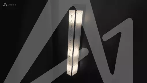 Glass Light Sign - Architectural Signs