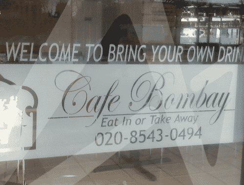 Cafe Bombay - Window Graphics