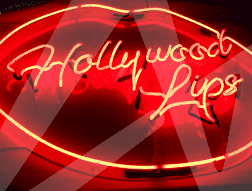 Hollywood Lips Neon Light