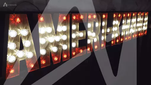 Americana - Light Bulb Sign