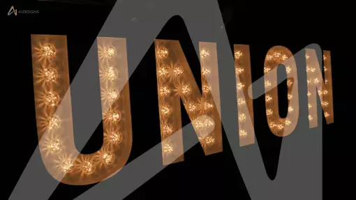 Union - Light Bulb Sign