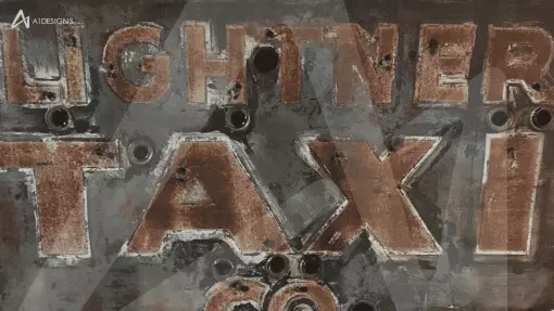 Vintage Taxi Sign