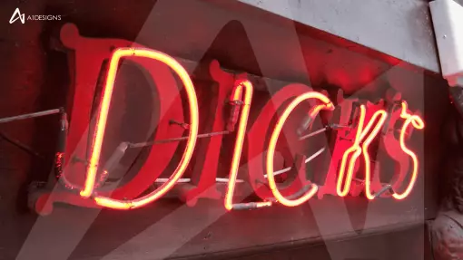 Dicks Vintage Neon Sign
