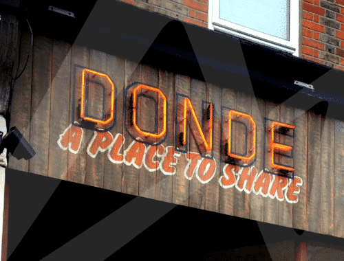 Donde Neon Sign