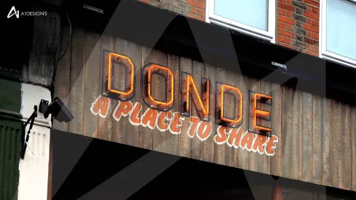 Donde Neon Sign