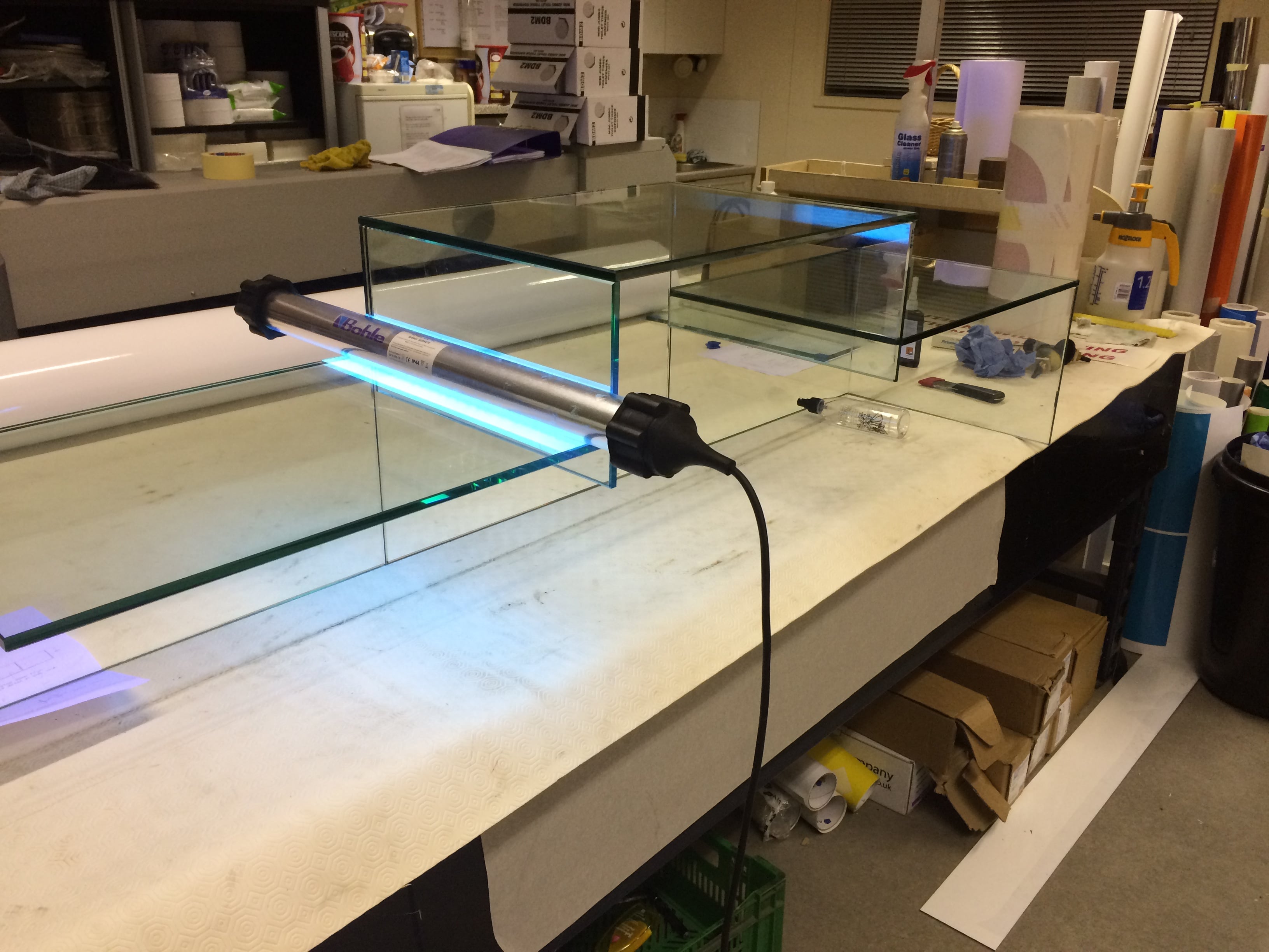 UV Bonding Glass Counter
