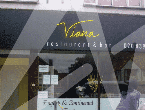 Viana Restaurant - Retail Sign
