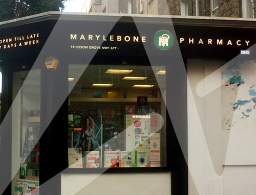 Marylebone Pharmacy Sign