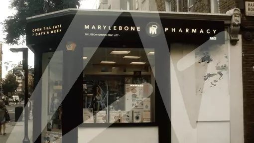Marylebone Pharmacy Sign
