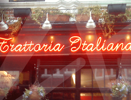 Trattoria Italiana Neon Lighting