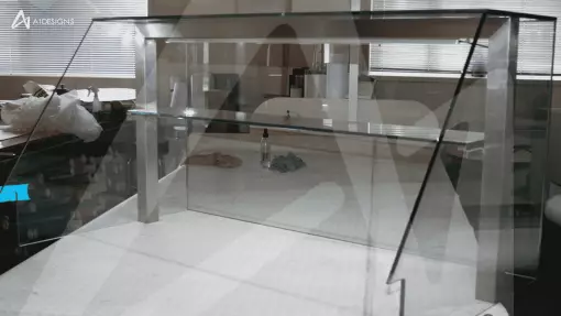 UV Bonded Glass Counter