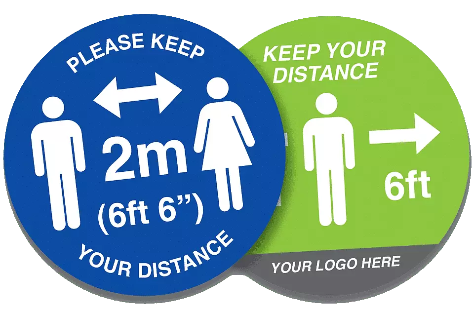 Social Distancing Floor Sticker