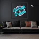 CocktailsandDreams-LIGHT-BLUE Infinity Mirror