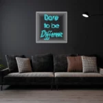 DareToBeDifferent-LIGHT-BLUE Infinity Mirror