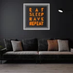 Eat-Sleep-Rave-Repeat-ORANGE Infinity Mirror