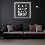 Eat-Sleep-Rave-Repeat-WHITE Infinity Mirror