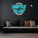 HustleHard-LIGHT-BLUE Infinity Mirror