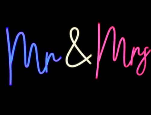 Mr & Mrs LED Flex Neon Sign