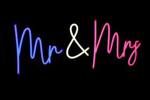 Mr & Mrs LED Flex Neon Sign