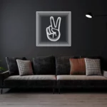 PeaceSign-COOL-WHITE Infinity Mirror