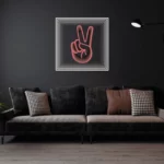 PeaceSign-PEACH-PINK Infinity Mirror