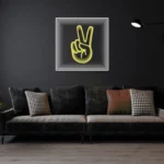 PeaceSign-YELLOW-LEMON Infinity Mirror