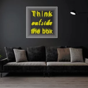 ThinkOutsideTheBox-YELLOW Infinity mirror