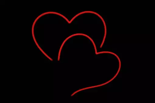Two Hearts LED Flex Neon Sign