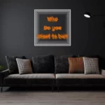 WhoDoYouWantToBe-ORANGE Infinity Mirror