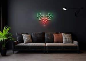 Christmas Holly LED Flex Neon Sign