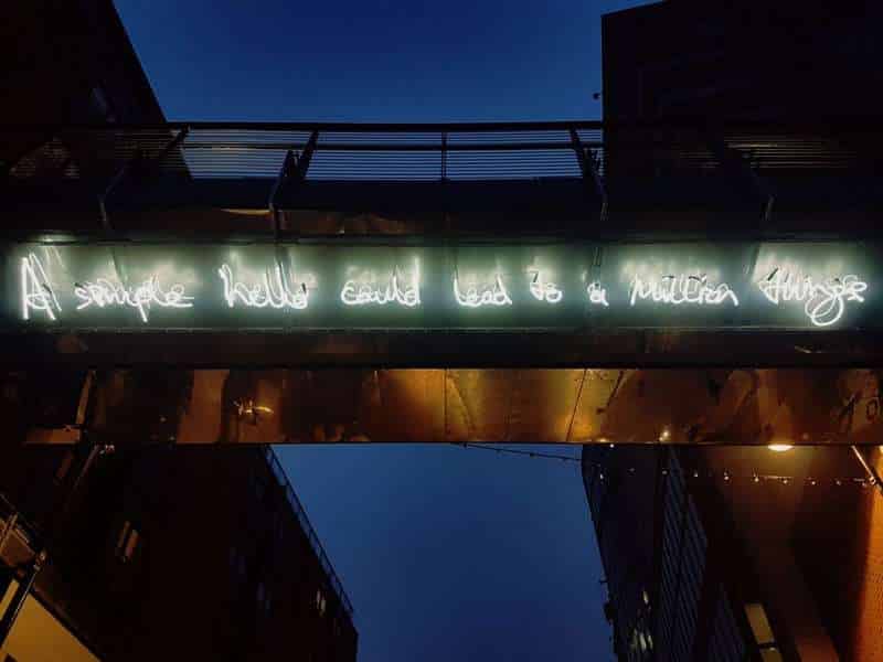 Lauren Baker Surrey Street Market Neon Sign