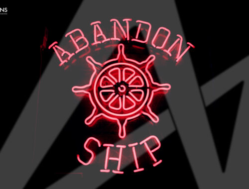 Abandon Ship Neon Sign