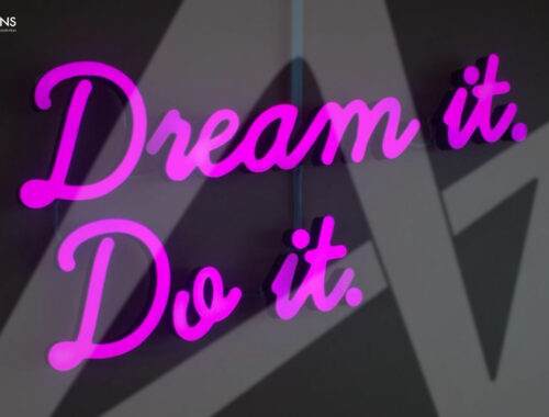 Dream It Do It LED Faux Neon Acrylic Block