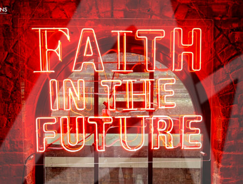 Faith In the Future Custom Glass Neon Sign