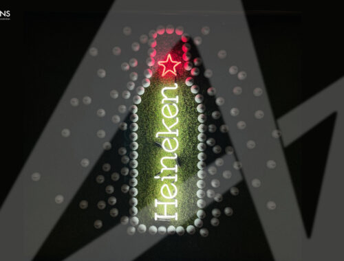 Heineken Custom Glass Neon Sign