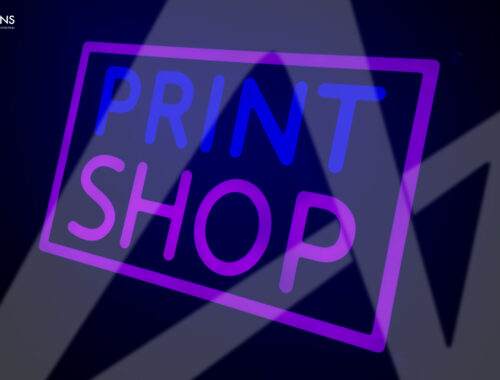 Print Shop LED Faux Neon Acrylic Block